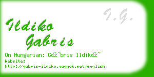 ildiko gabris business card